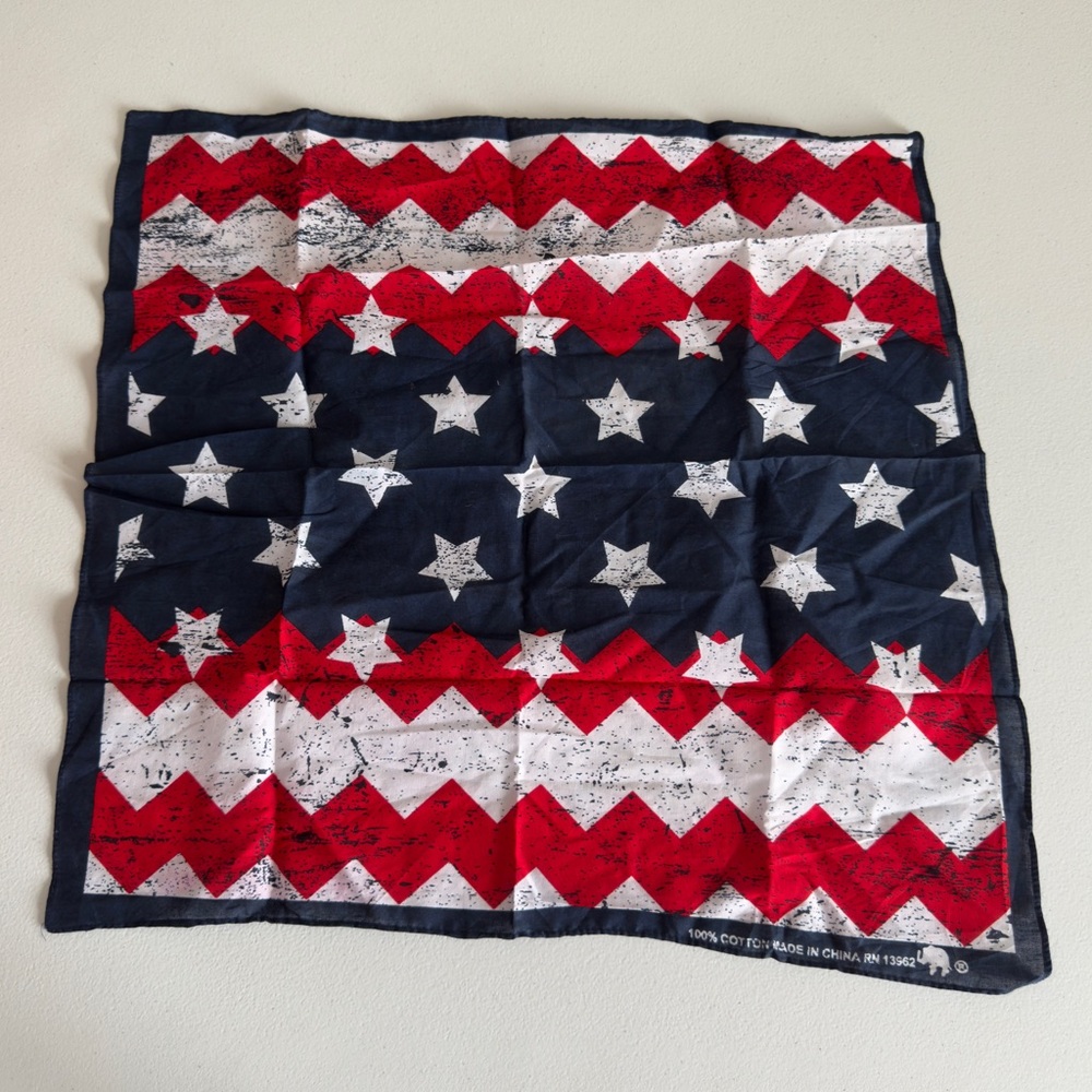 American Flag Elephant Logo Bandana
